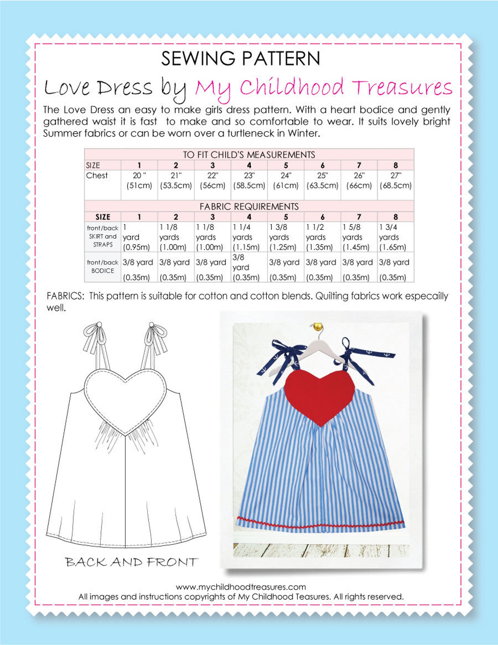 Girls Dress Pattern Pdf Childrens Sewing Pattern Dress - Etsy