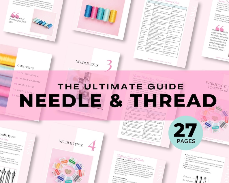 Sewing Needle and Thread Guide | Printable Sewing Reference Chart ...