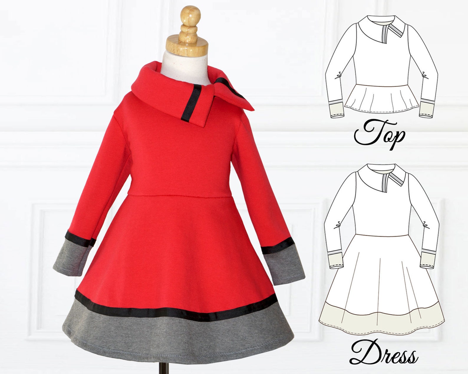 Dress Pattern for Girls Girls Dress Pattern PDF Pattern Etsy