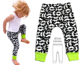 Leggings Pattern, Harem Pants Pattern,  Harem Leggings Pattern, Baby Sewing Pattern PDF, Baby Leggings Pattern, Toddler Pattern, SAMMY