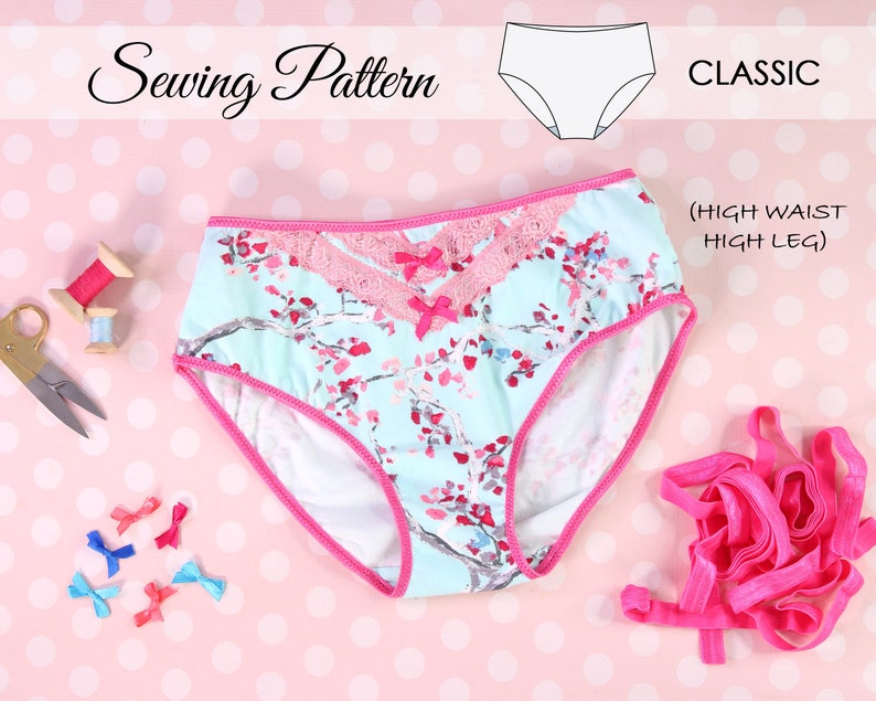 Panties Patterns Underwear Pattern Women High Waist Panties Etsy