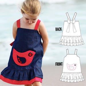 Girls dress patterns PDF, Childrens sewing pattern pdf, kids patterns, girls sewing pattern pdf, sewing pattern for girls, ROBIN DRESS