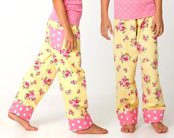 Pants Pattern pdf, Girls Pants Pattern, Pants Sewing Pattern, Trouser Pattern, Childrens Sewing Pattern, PDF Sewing Pattern,  COMFY PANTS