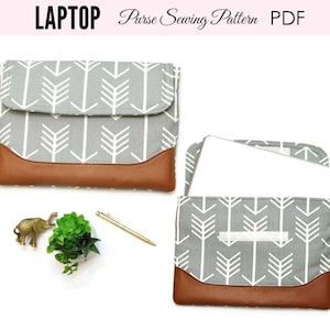 Laptop Case Pattern, DIY Laptop Case, Sewing Pattern PDF, Laptop Sleeve Pattern, Clutch Pattern, Book Bag Pattern, Laptop Pattern (B902)