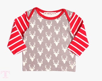 Baby tshirt pattern, baby top pattern, baby t-shirt pattern, baby shirt sewing pattern PDF, OVERLAP TSHIRT 0-36mth (B201-L)