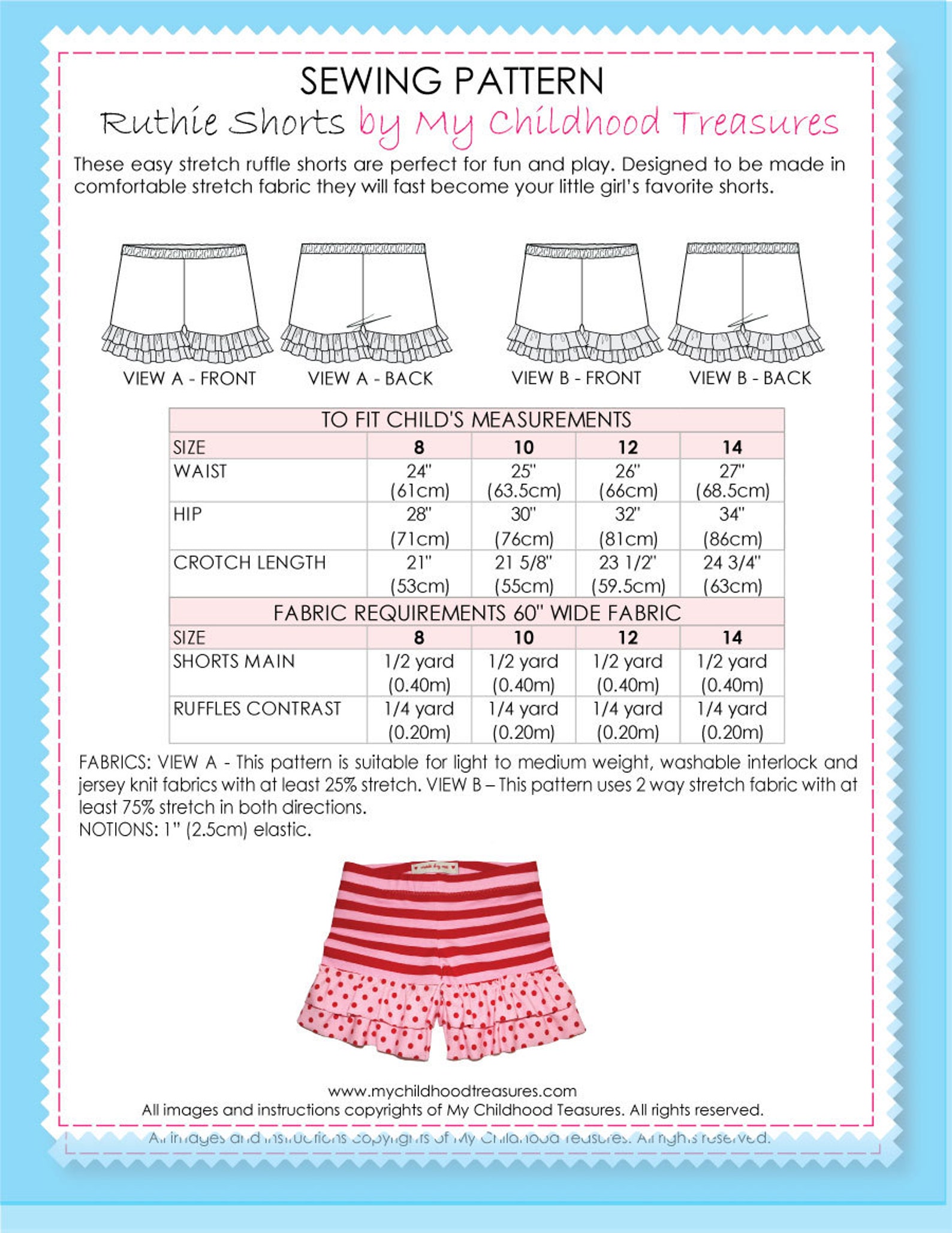 Girls Shorts Pattern Pants Pattern Dance Shorts Pattern pdf Etsy