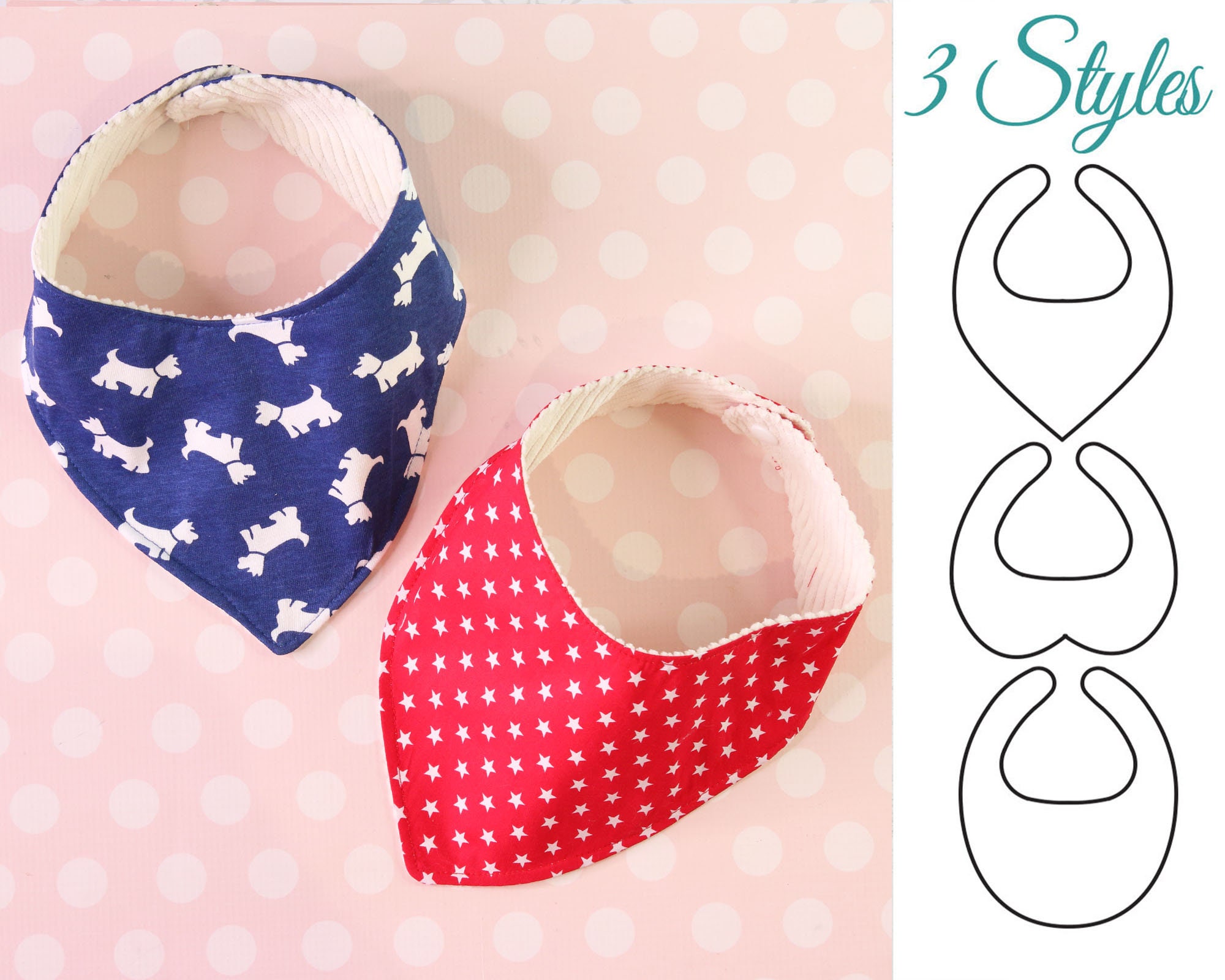 Bandana Bib Pattern Baby Bib Pattern Bib Patterns PDF | Etsy