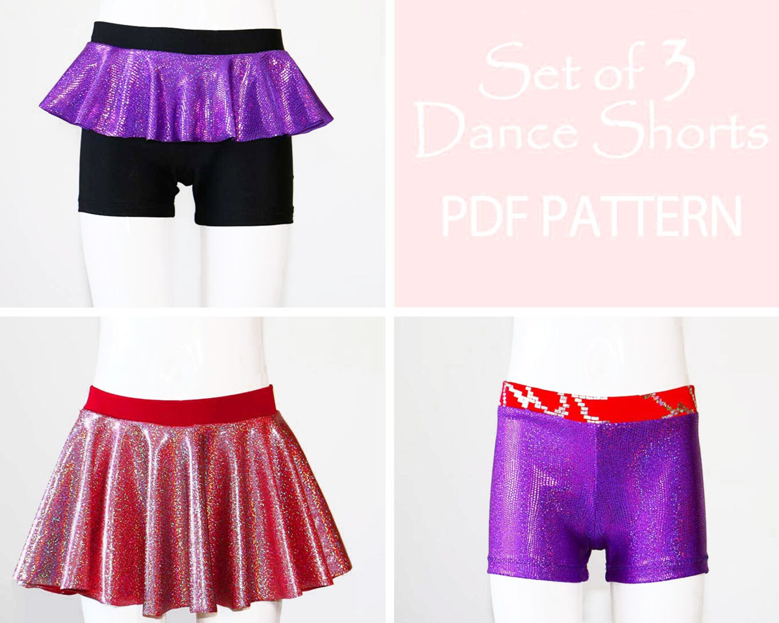 Dance Shorts Pattern Girls Leotard Pattern Pdf Gymnastics Etsy