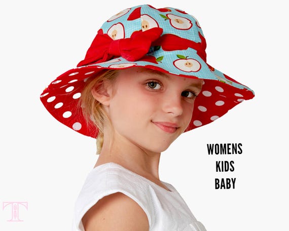 Hat sewing pattern, Girls sewing pattern PDF, Childrens sewing pattern, girls hat pattern, baby hat pattern, womens hat pattern, SUNHAT
