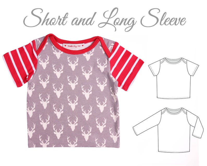 Tshirt Pattern Pdf Baby Top Pattern Baby Pattern Pdf Baby Etsy