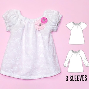 Girls top pattern pdf, girls sewing pattern pdf, peasant top pattern, blouse sewing pattern, NATALIE girls