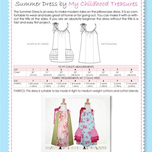 Pillowcase Dress Pattern Pdf, Girls Dress Pattern PDF. Childrens Sewing ...