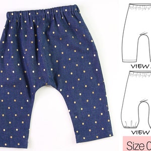 Harem Pants Pattern, Baby Sewing Pattern, Baby Harem Pants Pattern, PDF Sewing Pattern, Toddler Pattern, Boys Sewing Pattern, AVERY