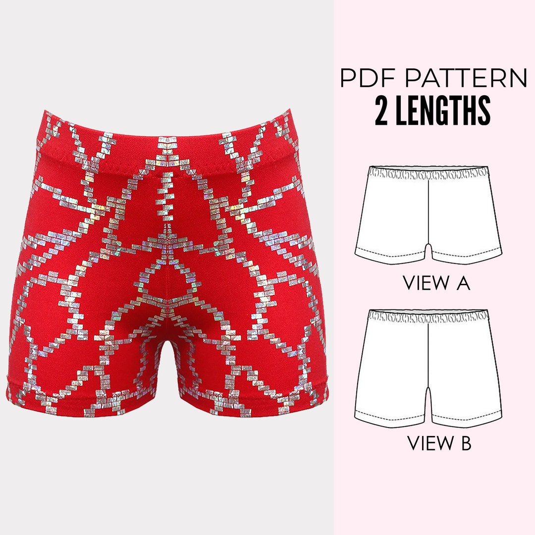 Dance Shorts Pattern, Girls Leotard Pattern Pdf, Gymnastics Shorts