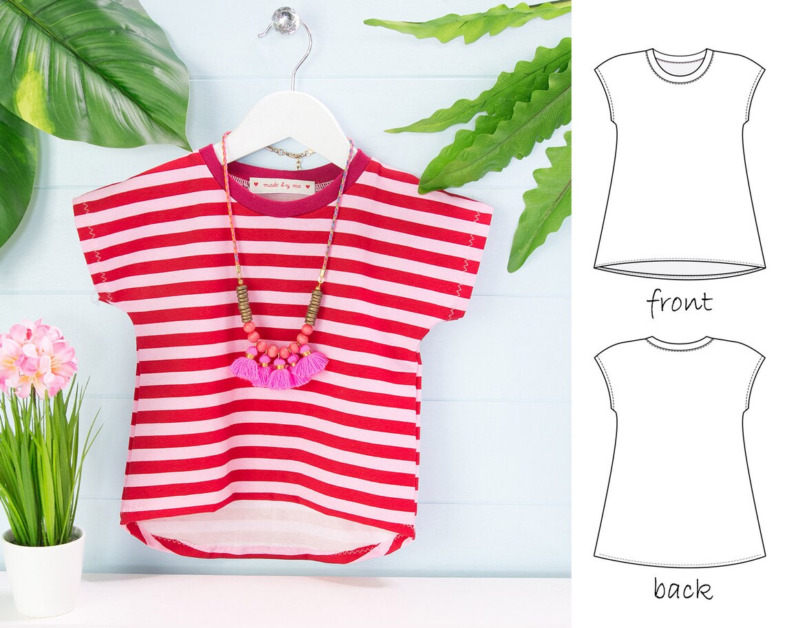 Tshirt Pattern Pdf Kids Top Pattern Tshirt Sewing Pattern Pdf Girls