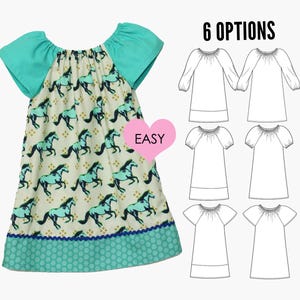 Girls peasant dress pattern pdf, girls dress patterns, girls dress pattern, girls sewing pattern,  PDF pattern, toddler dress, ANNA girls