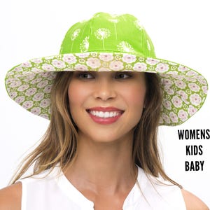 Hat patterns, Hat sewing pattern, Womens hat pattern, Girls hat pattern, Baby hat patterns, Ladies hat patterns, Toddler hat pattern, SUNHAT