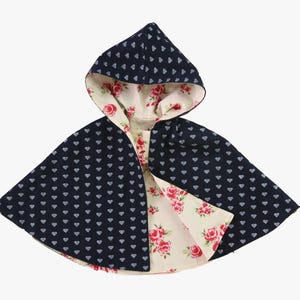 Cartamodello per bambina in formato PDF, Cartamodello per mantello con cappuccio, Costume, Cartamodello per mantello per bambina, Cartamodello per mantello per bambini, Cartamodello per mantello da cucito per bambina, MAISIE