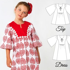 Girls Clothing Patterns, Girls Sewing Pattern PDF, Girls Dress Pattern, Dress Patterns for Girls, Frock Pattern, Tunic Pattern FLORENCE