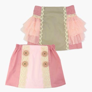 Patron de jupe facile filles PDF, patron de couture pour enfants, patron de couture de jupe, patron de couture filles pdf, patron de jupe FAMKE