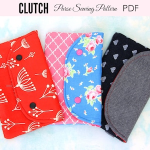 Purse Pattern, Clutch Pattern,  Clutch Purse Pattern, Envelope Clutch Pattern, Wristlet Clutch Pattern, PDF HANDY CLUTCH (B906)