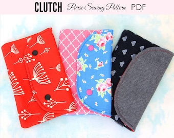 Purse Pattern, Clutch Pattern,  Clutch Purse Pattern, Envelope Clutch Pattern, Wristlet Clutch Pattern, PDF HANDY CLUTCH (B906)