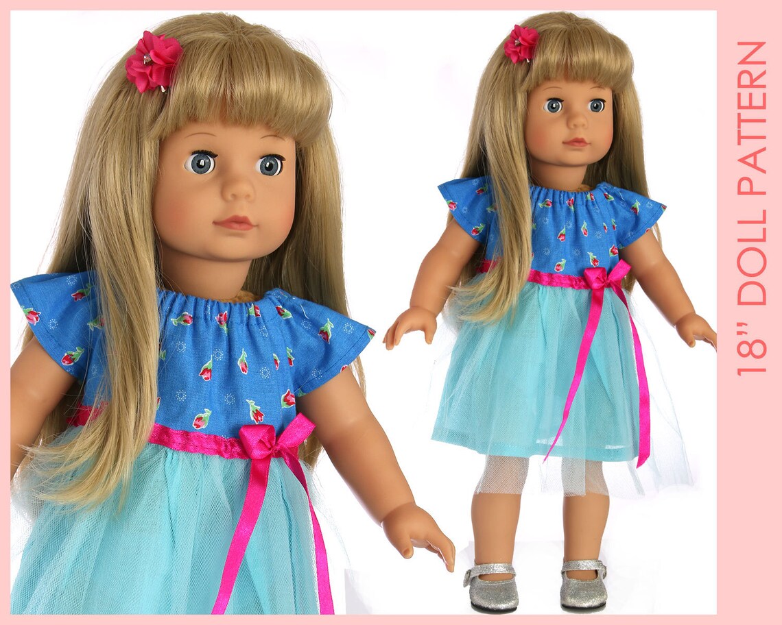 Doll Dress Pattern PDF 18 Inch Doll Clothes Sewing Pattern Etsy