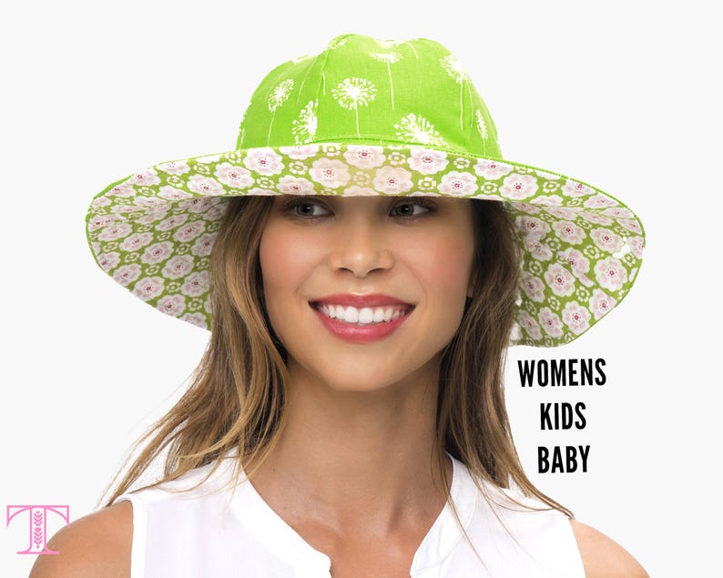 Patrón de costura de sombrero, Patrón de costura para niñas en PDF, Patrón de costura para niños, Patrón de sombrero para niñas, Patrón de sombrero para bebé, Patrón de sombrero para mujer, SOMBRERO PARA EL SOL imagen 2