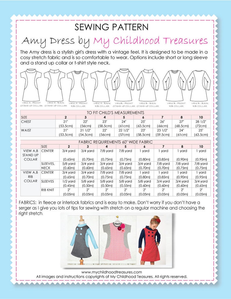 Girls Dress Patterns PDF Tshirt Dress Pattern Childrens Etsy Australia