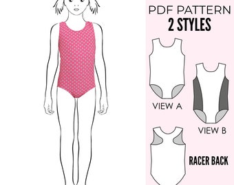 Swimsuit patterns, Leotard Pattern, Swimwear sewing pattern, swimwear pattern, girls leotard pattern PDF, sewing pattern LEOTARD #8