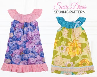 Baby dress patterns, baby sewing pattern, baby peasant dress pattern pdf, baby dress sewing pattern, toddler dress pattern, SUSIE baby