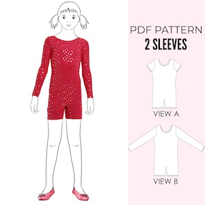 Gymnastics leotard pattern, dance sewing pattern, unitard sewing pattern, girls leotard pattern PDF, UNITARD #3