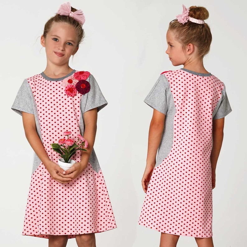 Girls Dress Patterns PDF Tshirt Dress Pattern Childrens Etsy Australia