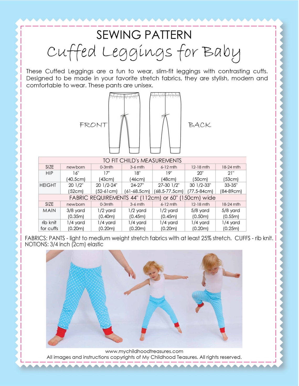 Baby Leggings Pattern Baby Sewing Pattern Baby Pants - Etsy