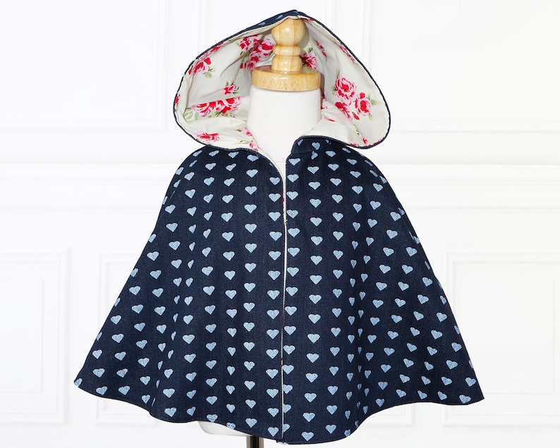 Girls Sewing Pattern Pdf Hooded Cape Pattern Costume Cape Etsy Australia