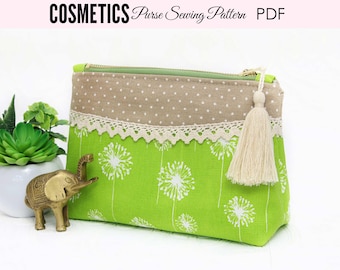 Cosmetics Clutch Pattern, Clutch Pattern, Sewing Pattern PDF, Purse Pattern, Makeup Purse Pattern, Clutch Purse Pattern, COSMETICS (B905)