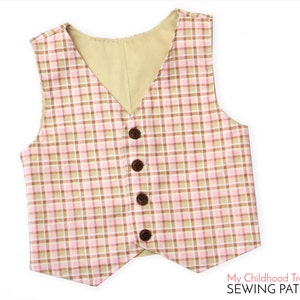 Vest Pattern, Boys VEST pattern, Toddler Vest Pattern, Girls Vest Pattern, Vest Sewing Pattern, Waistcoat Pattern, Simple Vest Pattern, PDF image 3