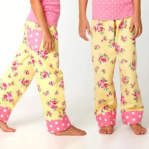 Pants Pattern pdf, Girls Pants Pattern, Pants Sewing Pattern, Trouser Pattern, Childrens Sewing Pattern, PDF Sewing Pattern,  COMFY PANTS