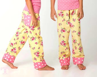 Modello pantaloni pdf, Modello pantaloni bambina, Modello cucito pantaloni, Modello pantaloni, Modello cucito bambini, Modello cucito PDF, PANTALONI COMODI