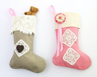 Christmas stocking pattern PDF, Christmas pattern, 4 sizes and applique templates included, small medium large stocking pattern, STOCKING