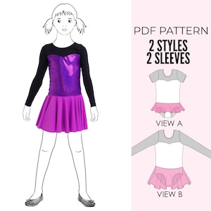Gymnastics leotard pattern, dance sewing pattern, swimwear pattern, girls leotard pattern PDF, ballet leotard pattern, LEOTARD #10