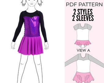 Gymnastics leotard pattern, dance sewing pattern, swimwear pattern, girls leotard pattern PDF, ballet leotard pattern, LEOTARD #10