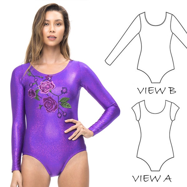 Leotard Pattern, WOMENS, Ladies, Gymnastics leotard pattern PDF, leotard sewing pattern, dance leotard pattern, LEOTARD#W4