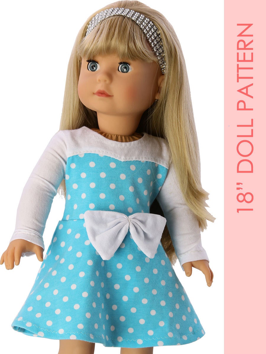 Doll Dress Patterns 18 Inch Doll Clothes Patterns Doll Etsy