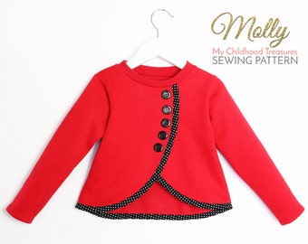 Sweatshirt Pattern pdf, Teenage Pattern, Girls Sewing Pattern, Sweater Pattern, Tween Pattern, PDF Sewing Pattern, MOLLY TWEEN