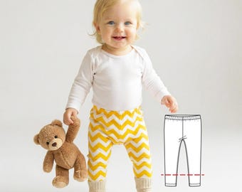 Baby leggings pattern pdf, baby sewing pattern, baby pants pattern, leggings pattern, toddler pants pattern, BABY LEGGINGS