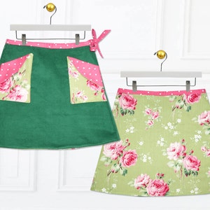 Girls Skirt Pattern, Pdf sewing pattern, girls sewing pattern pdf, childrens sewing pattern, wrap skirt pattern, Skirt Pattern MADISON image 6