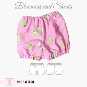 Baby Sewing Pattern PDF, Diaper Cover Pattern, Nappy Cover, Baby Bloomer Pattern, Baby Pants Pattern, Baby Shorts Pattern, BLOOMERS (BT01-L)
