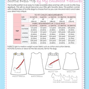 Baby Dress Pattern pdf pattern, Baby Sewing Pattern, Childrens Sewing Pattern, Baby Girls Dress Pattern, Toddler Dress Pattern, SCOTTIE image 5