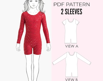 Gymnastics leotard pattern, dance sewing pattern, unitard sewing pattern, girls leotard pattern PDF, UNITARD #3